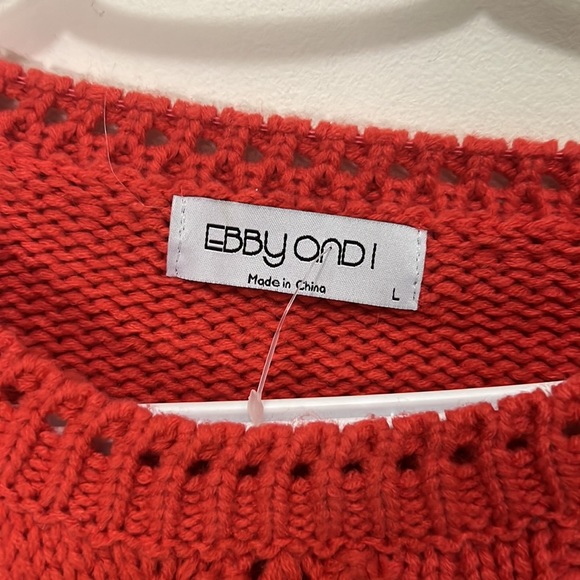 Abby Andi Cable Knit Cropped Sweater Size Large - Picture 2 of 9